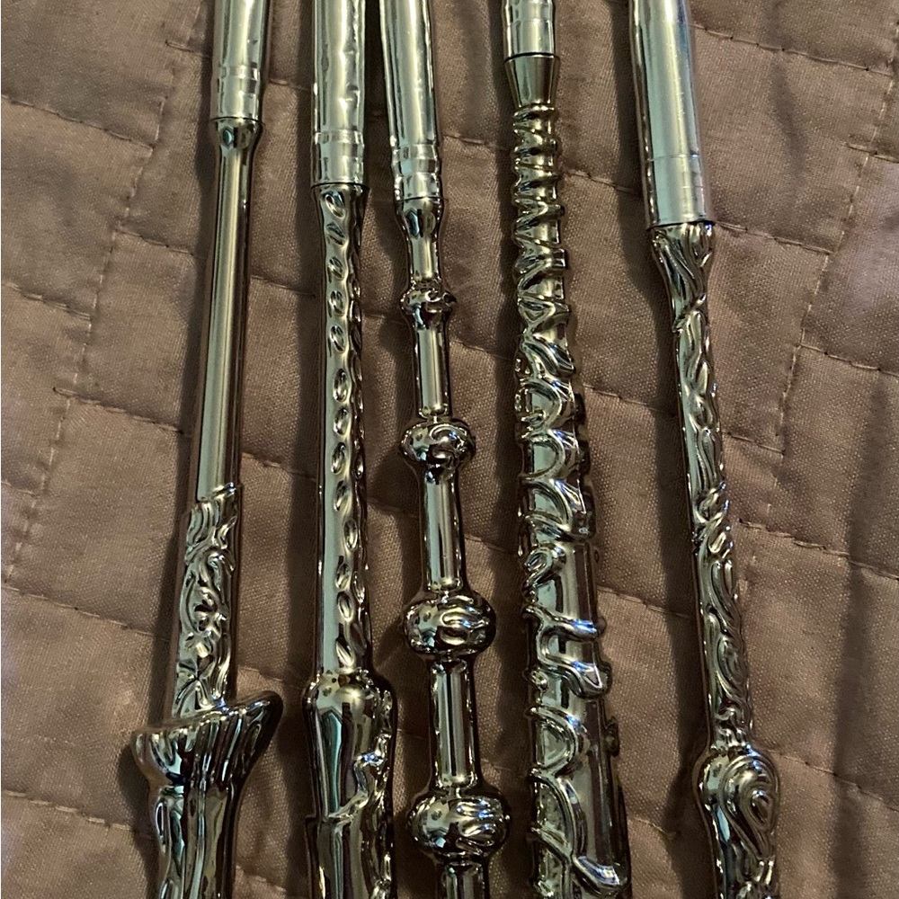 Set of Intricately Designed Silver Wands